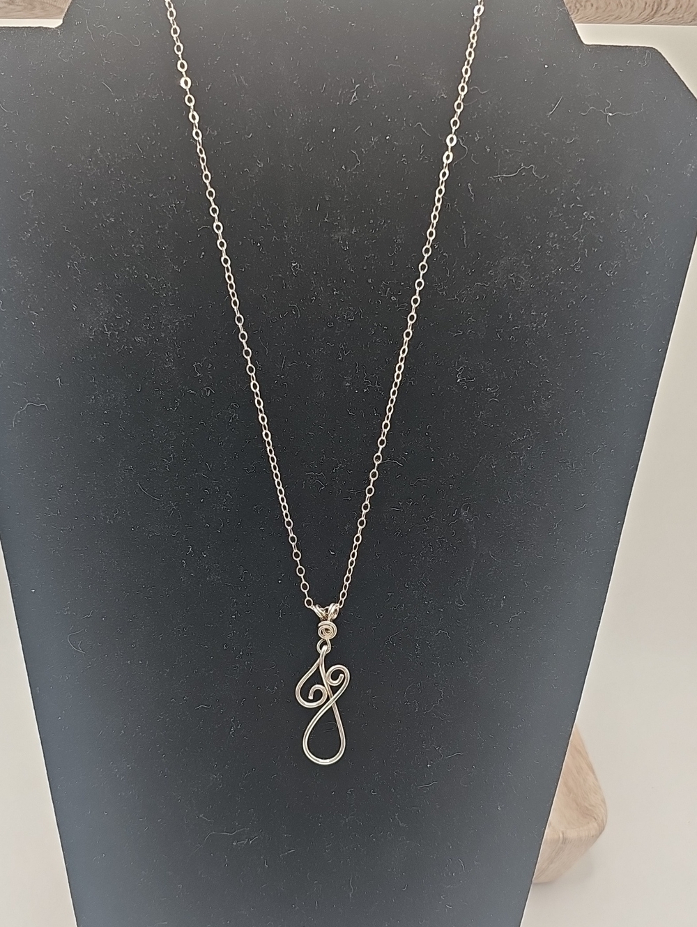 Handcrafted Sterling Silver Swirl Pendant Necklace - Women's Jewelry